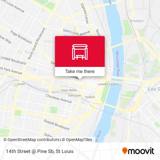Mapa de 14th Street @ Pine Sb