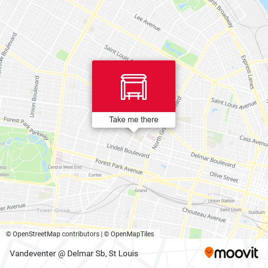 Mapa de Vandeventer @ Delmar Sb