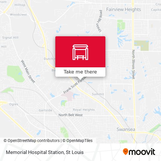 Memorial Hospital Station map