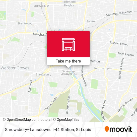 Shrewsbury–Lansdowne I-44 Station map