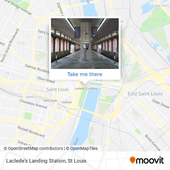 Laclede's Landing Station map