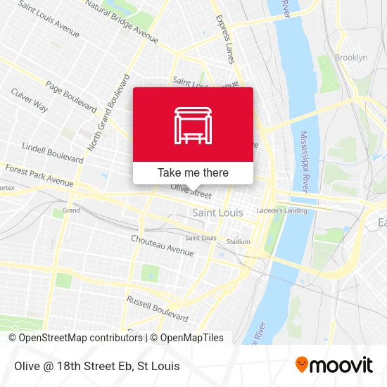 Mapa de Olive @ 18th Street Eb