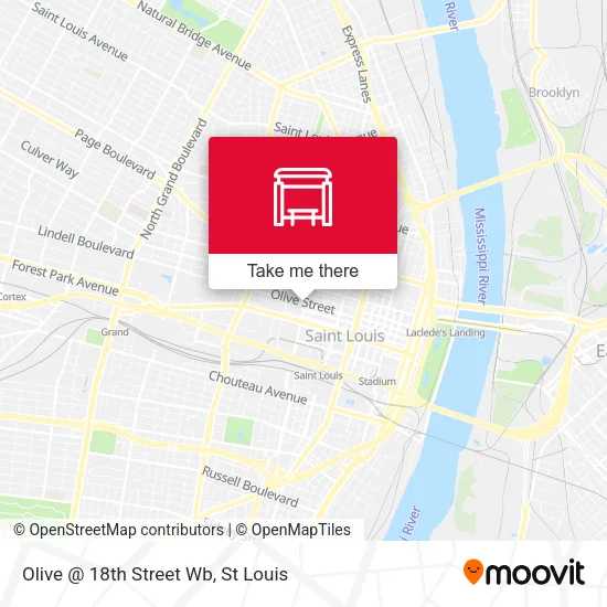 Mapa de Olive @ 18th Street Wb