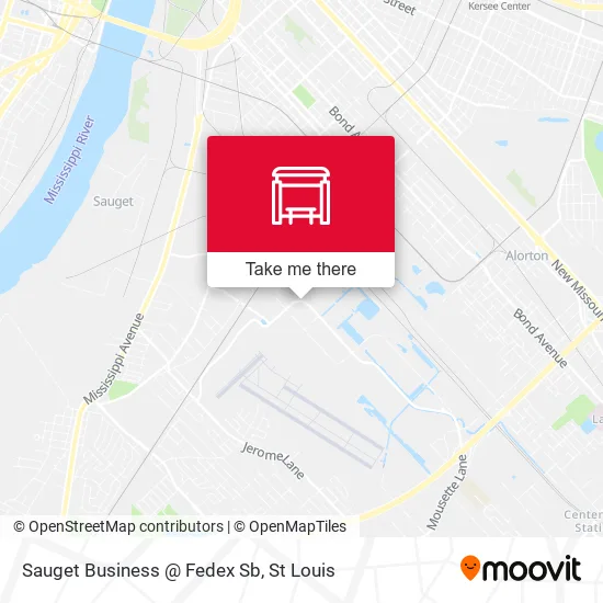 Sauget Business @ Fedex Sb map