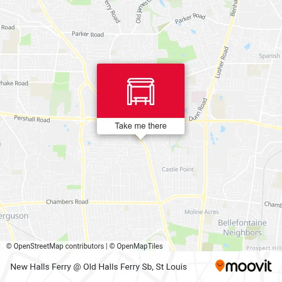 New Halls Ferry @ Old Halls Ferry Sb map