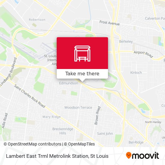 Lambert East Trml Metrolink Station map