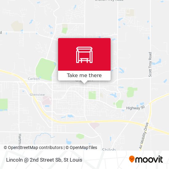 Lincoln @ 2nd Street Sb map