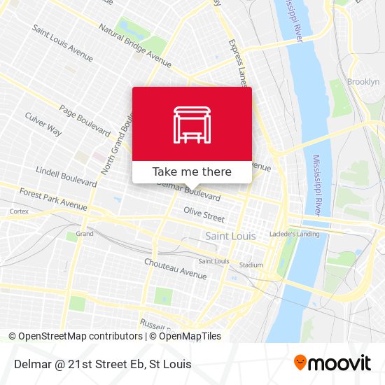 Delmar @ 21st Street Eb map