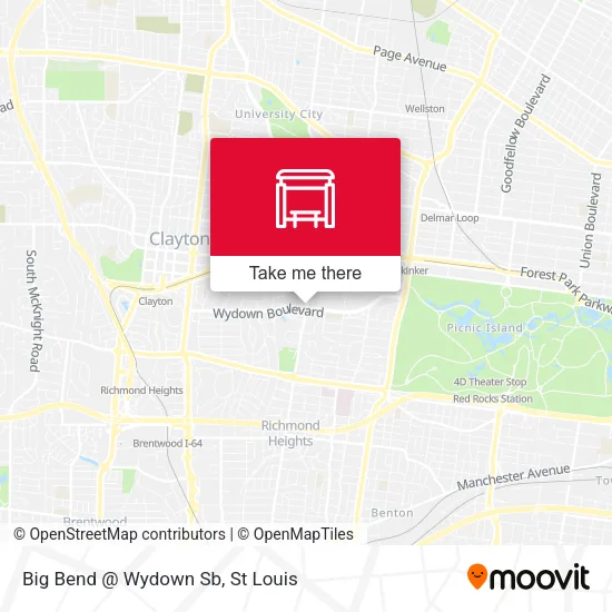 Big Bend @ Wydown Sb map