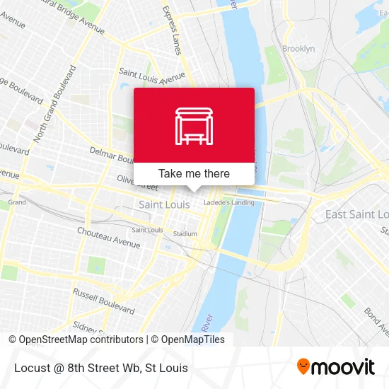 Mapa de Locust @ 8th Street Wb