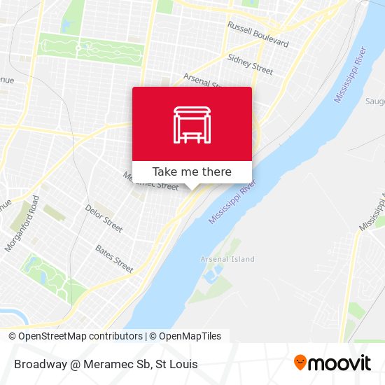 Broadway @ Meramec Sb map