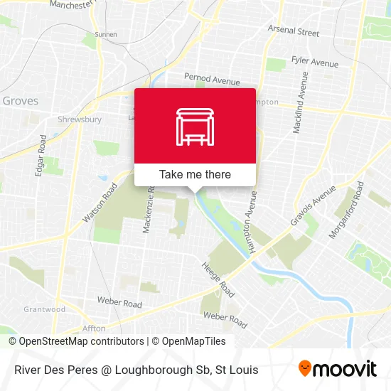 River Des Peres @ Loughborough Sb map