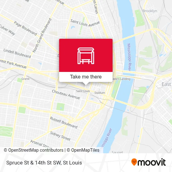 Spruce St & 14th St SW map