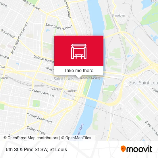 6th St & Pine St SW map