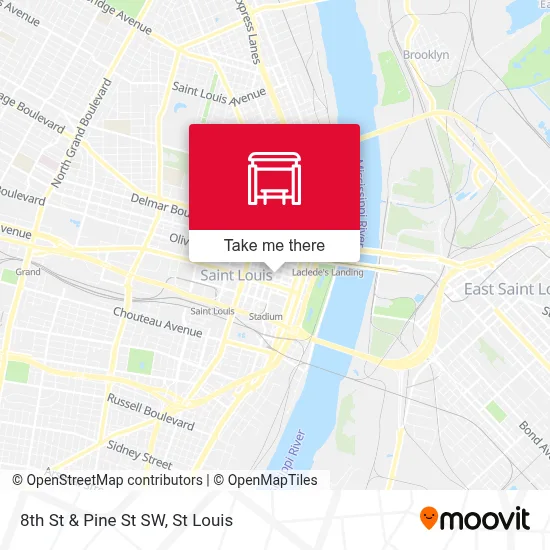 8th St & Pine St SW map