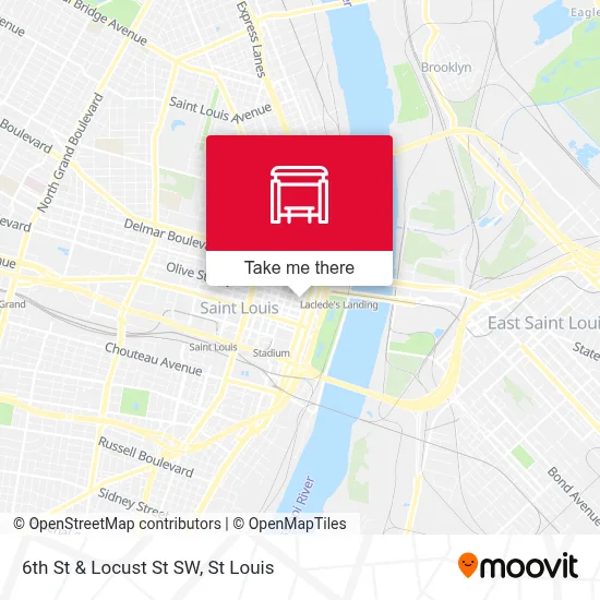6th St & Locust St SW map