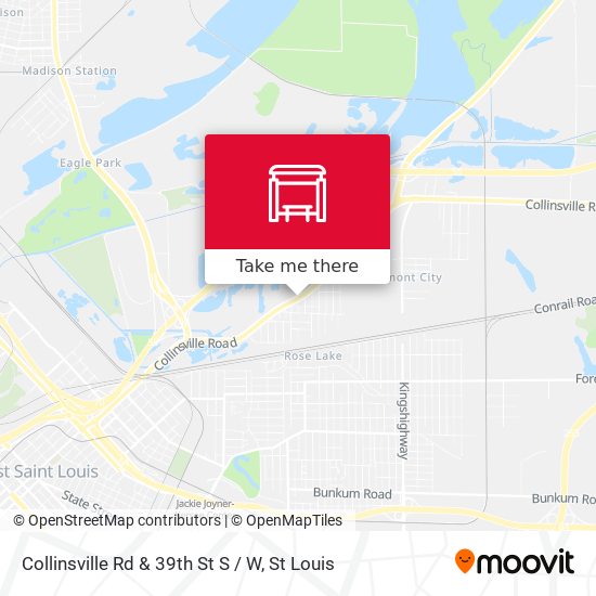 Collinsville Rd & 39th St S / W map