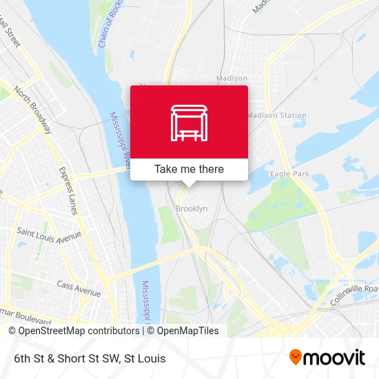 6th St & Short St SW map