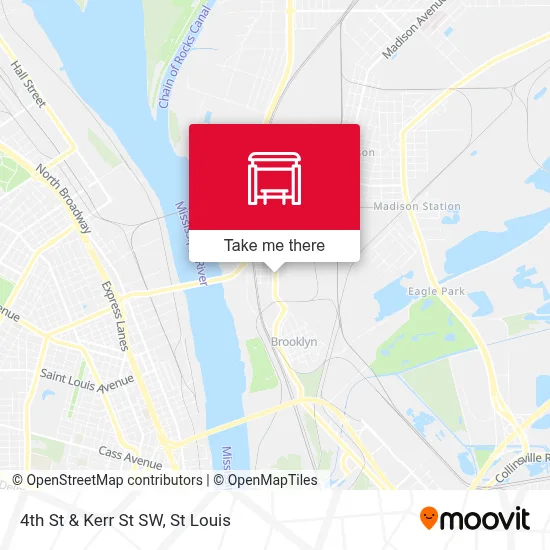 4th St & Kerr St SW map