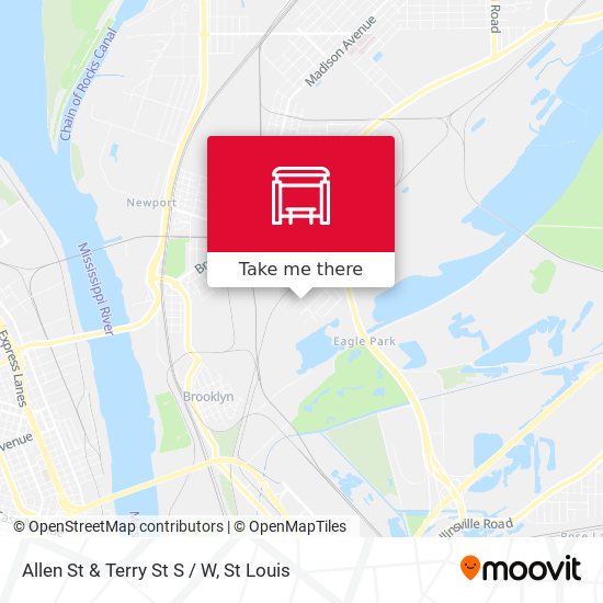 Allen St & Terry St S / W map
