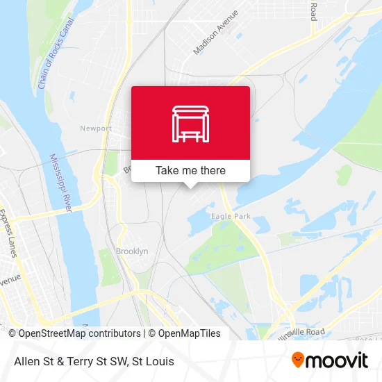 Allen St & Terry St SW map