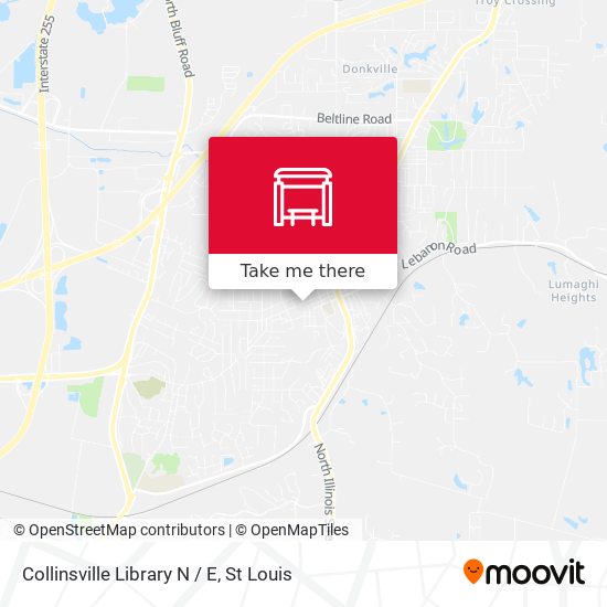 Collinsville Library N / E map