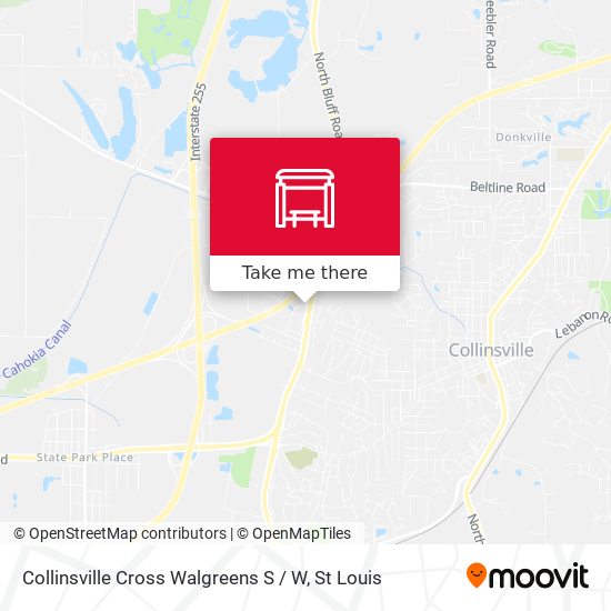 Mapa de Collinsville Cross Walgreens S / W