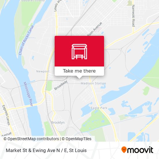Mapa de Market St & Ewing Ave N / E