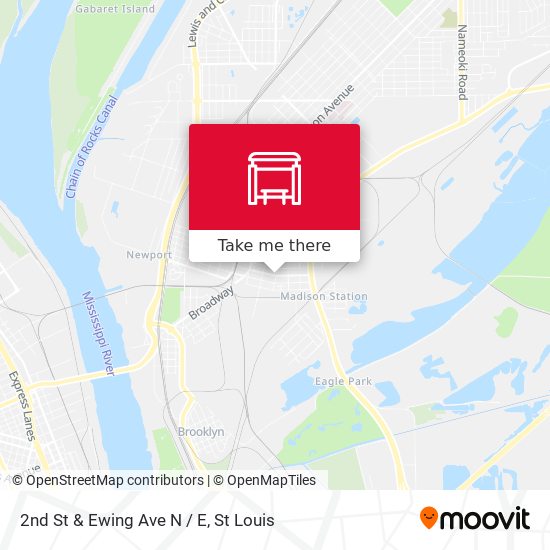 Mapa de 2nd St & Ewing Ave N / E