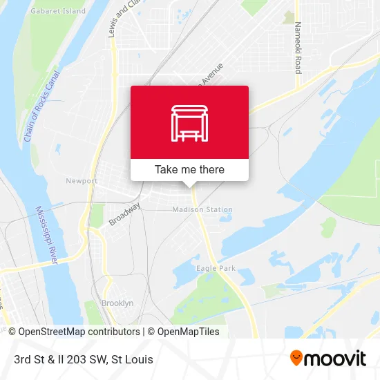 3rd St & Il 203 SW map