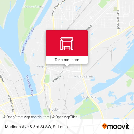 Madison Ave & 3rd St SW map