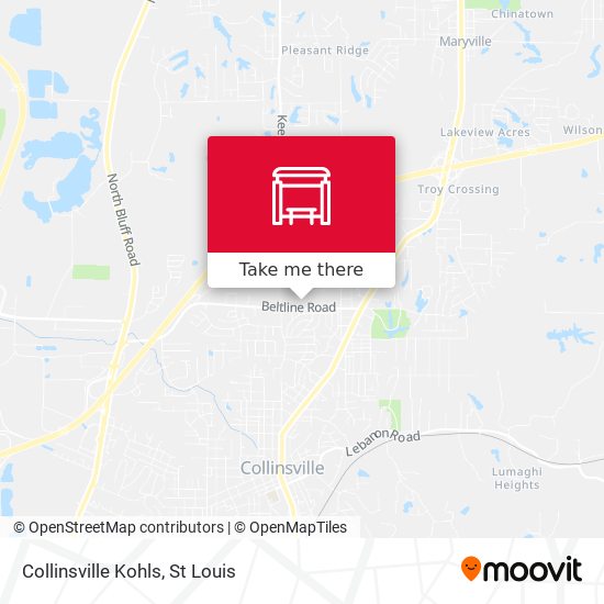 Collinsville Kohls map