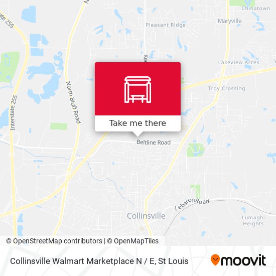 Mapa de Collinsville Walmart Marketplace N / E