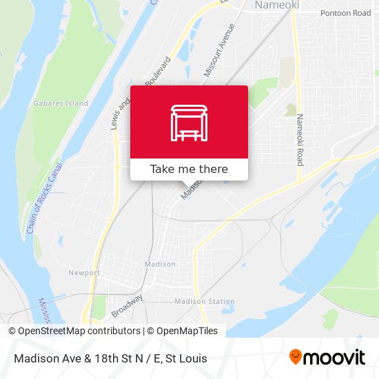 Mapa de Madison Ave & 18th St N / E