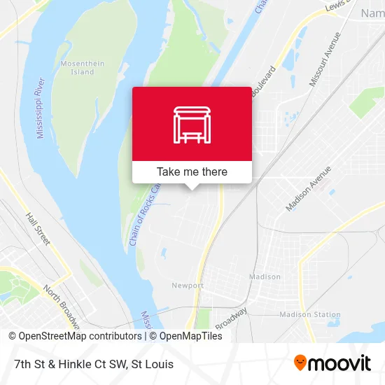 7th St & Hinkle Ct SW map