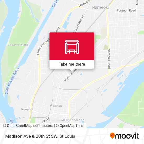 Madison Ave & 20th St SW map