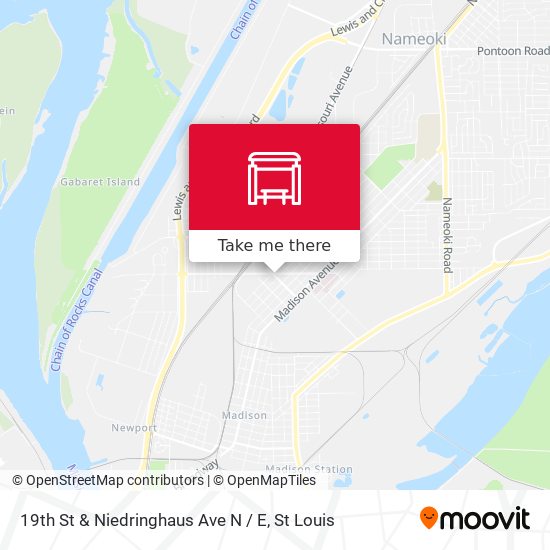 19th St & Niedringhaus Ave N / E map