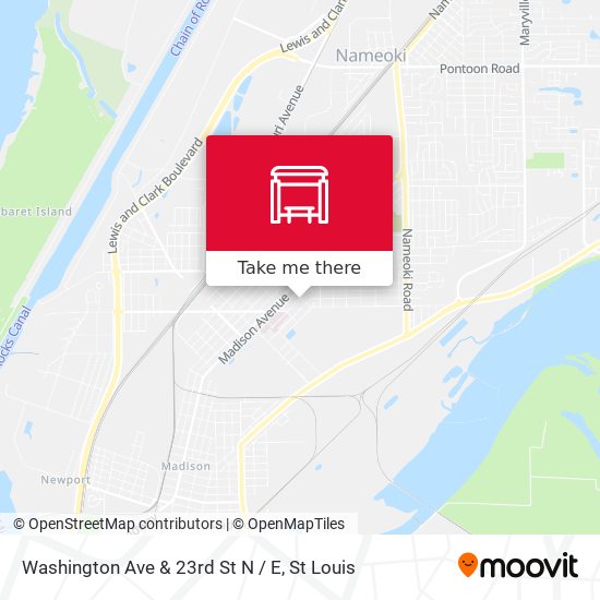 Mapa de Washington Ave & 23rd St N / E