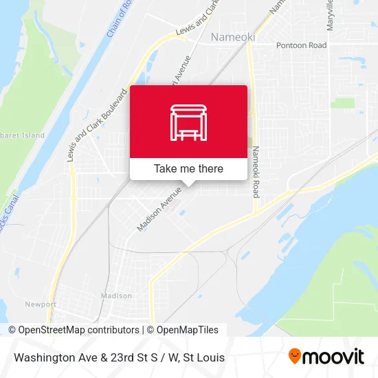 Washington Ave & 23rd St S / W map