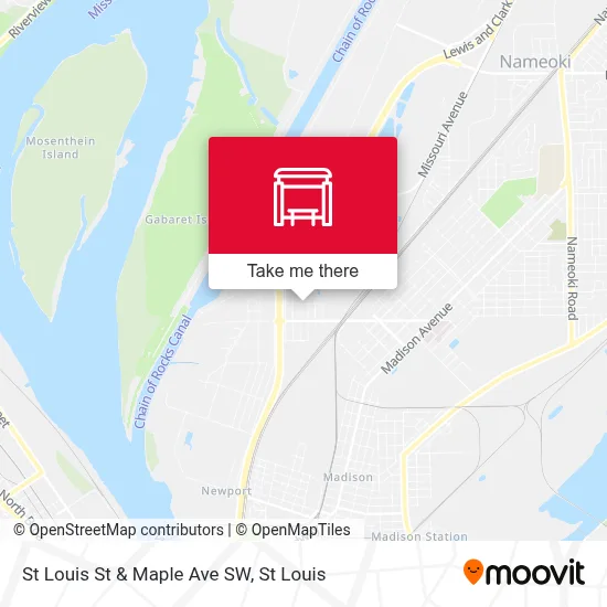 St Louis St & Maple Ave SW map