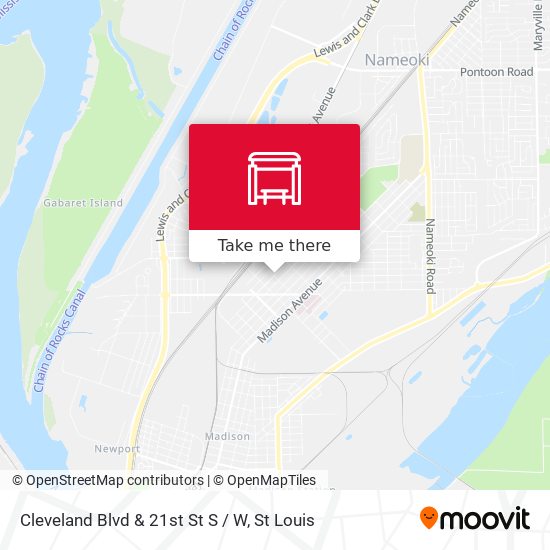 Cleveland Blvd & 21st St S / W map