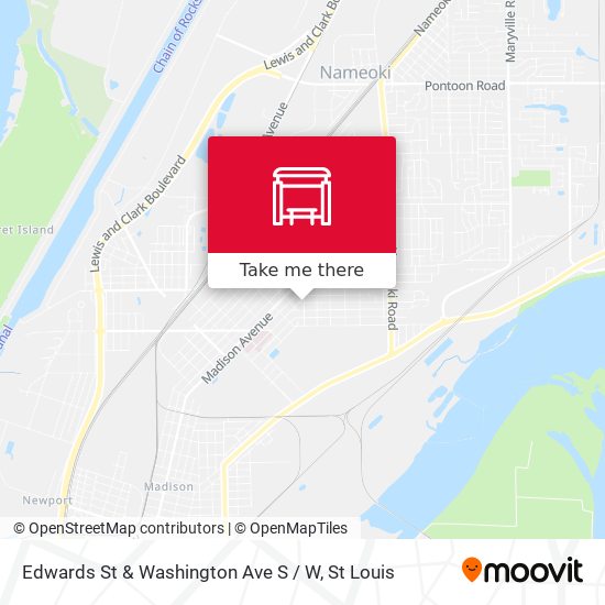 Edwards St & Washington Ave S / W map