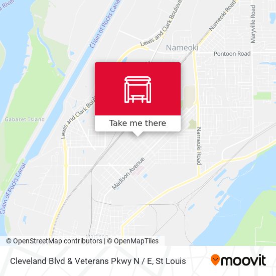 Mapa de Cleveland Blvd & Veterans Pkwy N / E