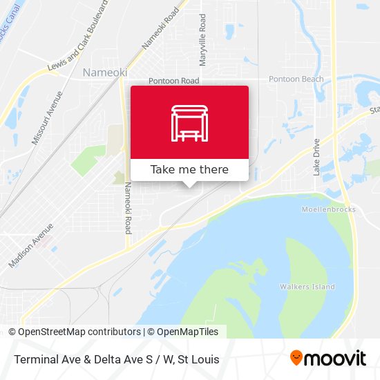 Mapa de Terminal Ave & Delta Ave S / W