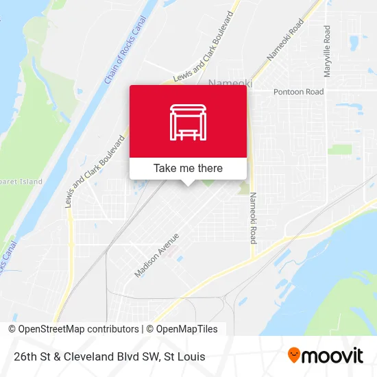 26th St & Cleveland Blvd SW map