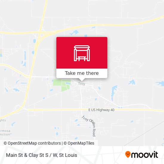 Main St & Clay St S / W map
