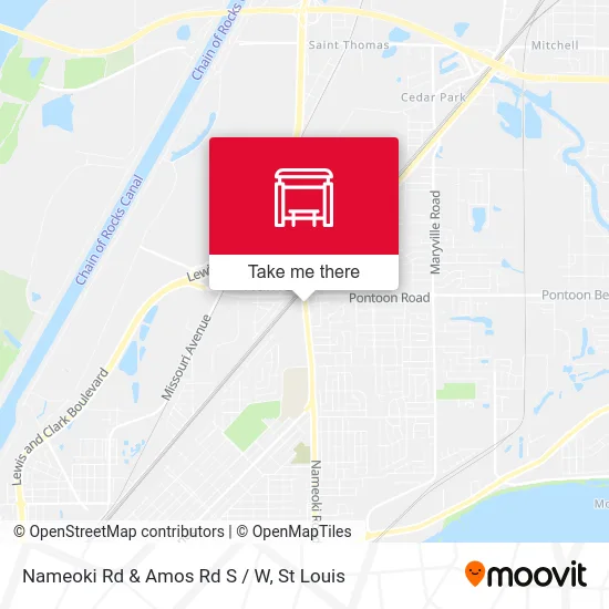 Nameoki Rd & Amos Rd S / W map