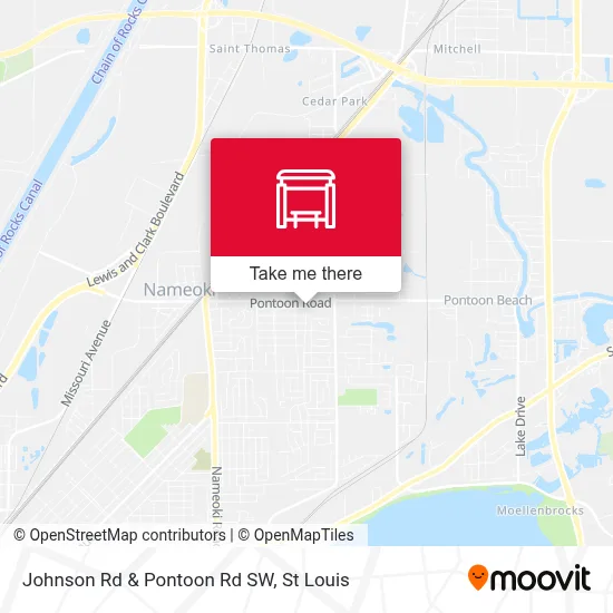 Johnson Rd & Pontoon Rd SW map