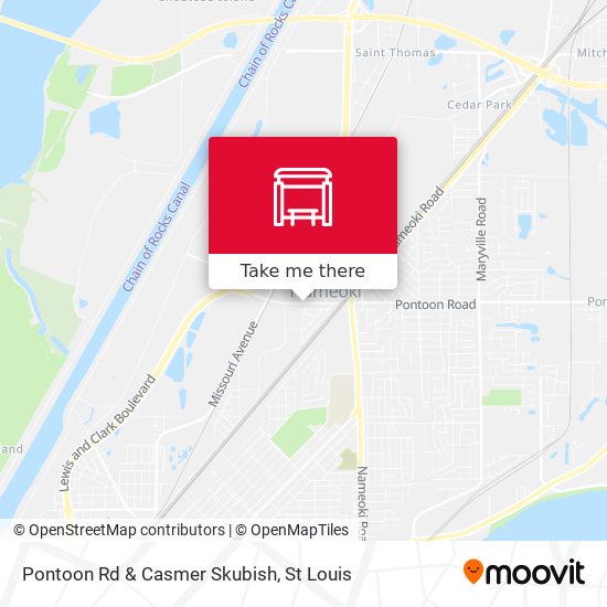 Pontoon Rd & Casmer Skubish map