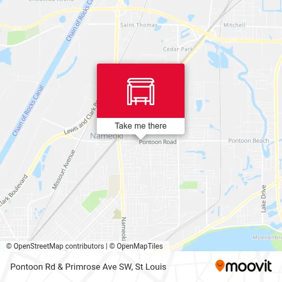 Pontoon Rd & Primrose Ave SW map